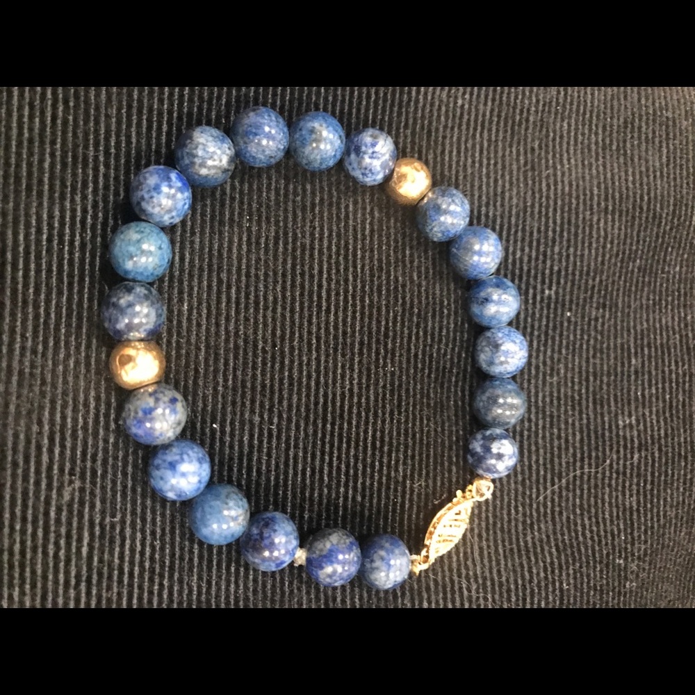Beautiful Lapis & 14 K gold Lapis Bracelet